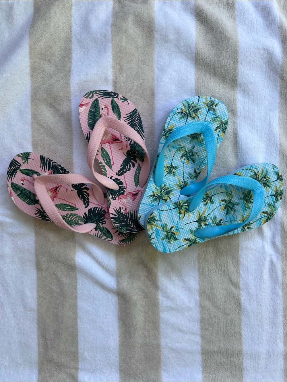 2 Pairs of Old Navy Colorful Flip Flops